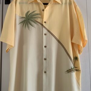 🌴 Bamboo Cay Tropical Palm Tree Embroidered Shirt – Size Large